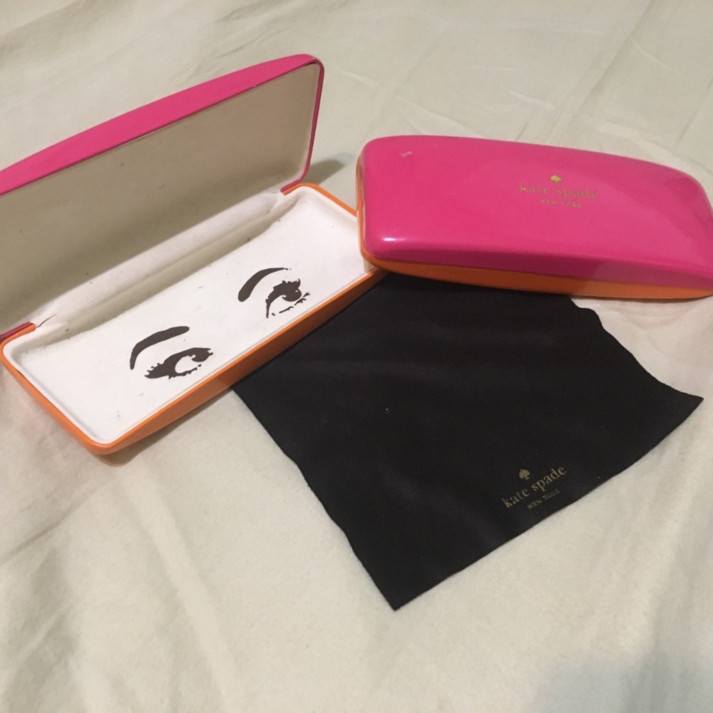 Kate Spade eyeglasses cases & cleaning cloth